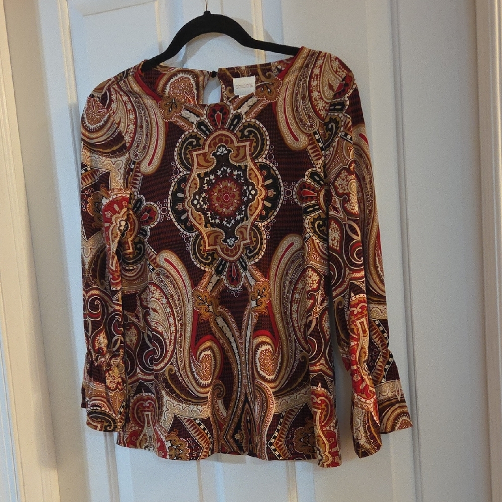 Chico's Multicolor Paisley Shirt Small